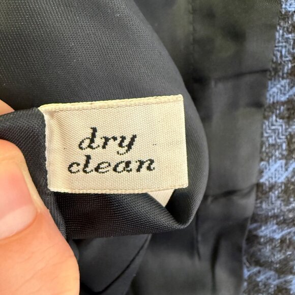 VTG Pendleton Womens Blue Black Houndstooth Wool Blazer Jacket Size 6 Preppy - Picture 7 of 10